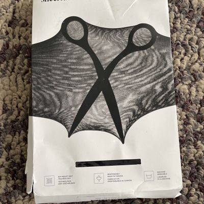 Sheertex Womens Size XL Classic Sheer Rip Resist Tights in Black